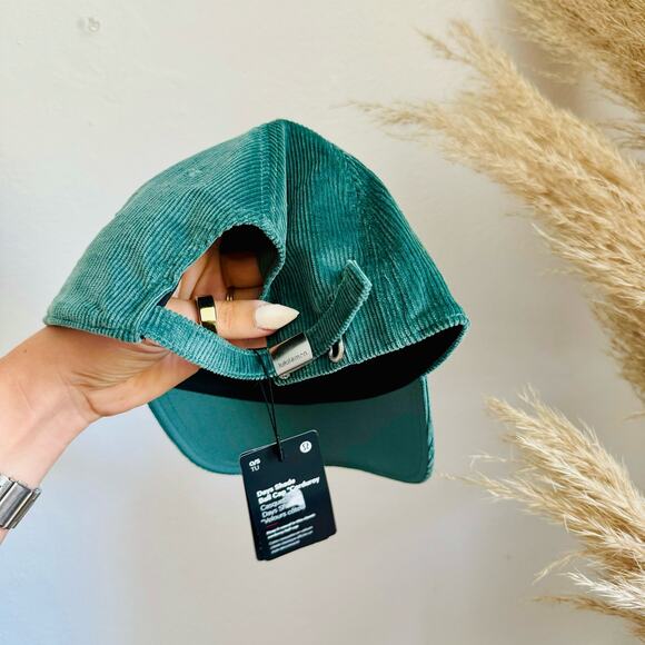 NEW LULULEMON Turqouise Green Blue Cord Corduroy Adjustable Dad Hat Baseball Cap main image 7
